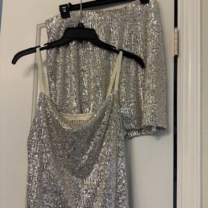Idyllwind Champagne Sequin Top & Skirt Set